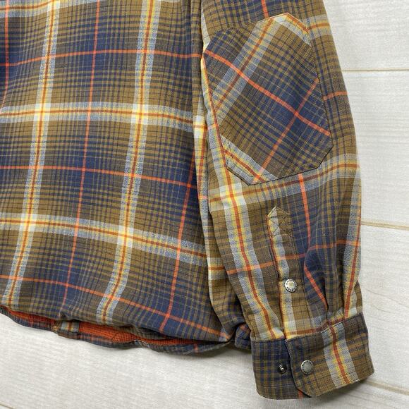 LL Bean Shirt Jacket Mens XL Plaid Canvas Flannel Lined Shacket Snap Pocket - Picture 11 of 12